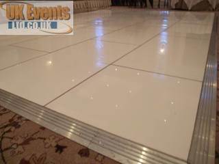 pure white sprung dance floor